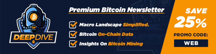 Uzyskaj 25% zniżki, zapisując się do newslettera Deep Dive z rynków bitcoin premium.