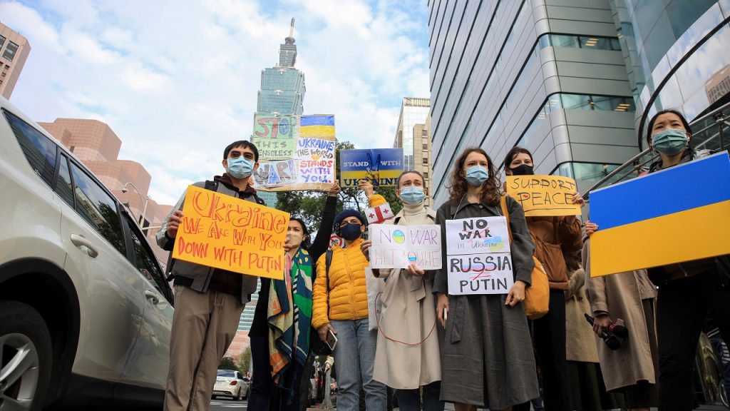 Inwazja ukraińska: protesty antyrosyjskie zgłoszone na Tajwanie w ramach solidarności przeciwko atakowi