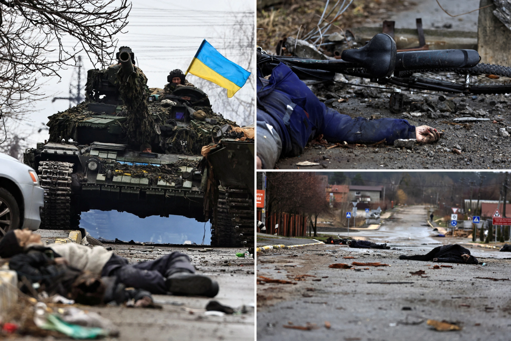 Burmistrz ukraińskiego miasta powiedział, że ciała cywilów zostały „rozrzucone”