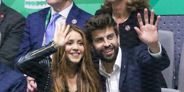 Shakira i Gerard Pique biorą udział w finale Pucharu Davisa w Caja Magica 24 listopada 2019 r. w Madrycie w Hiszpanii.