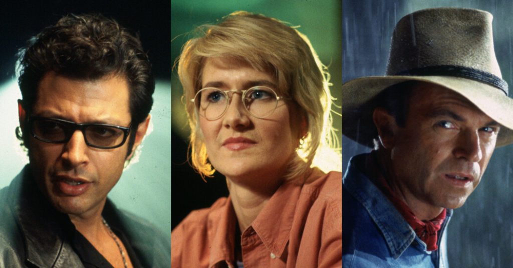 Laura Dern, Jeff Goldblum i Sam Neill w wywiadzie „Jurassic”