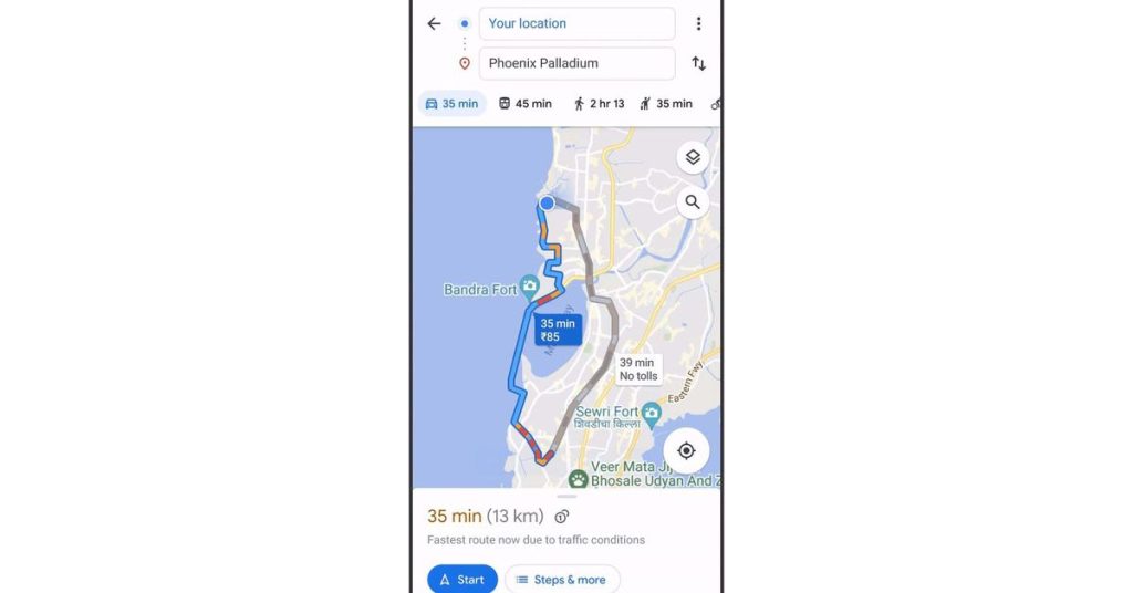 Mapy Google szacują teraz opłaty za Twoją podróż