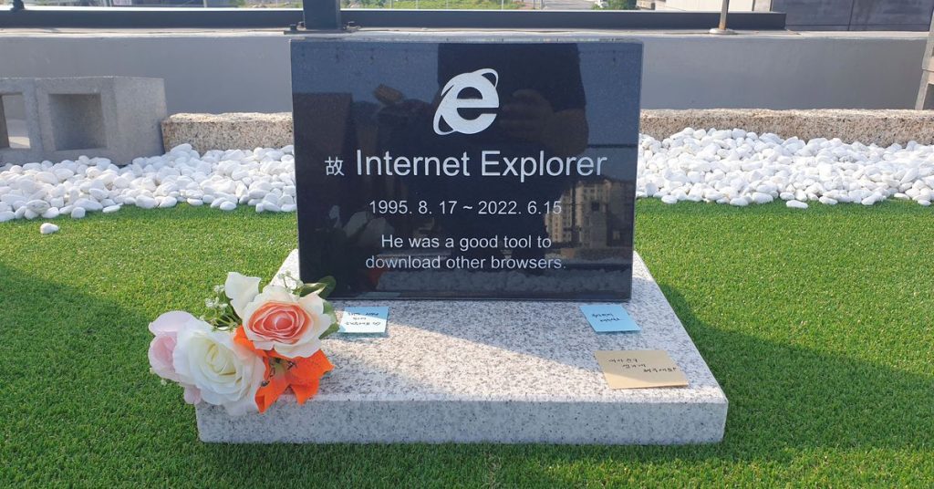 Zobacz, jak nagrobek Internet Explorera bardzo szybko rozprzestrzenia się w Korei Południowej