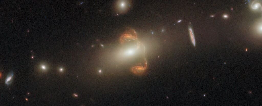 Oszałamiający obraz z Hubble'a ukazuje dziwne „zwierciadło” galaktyki
