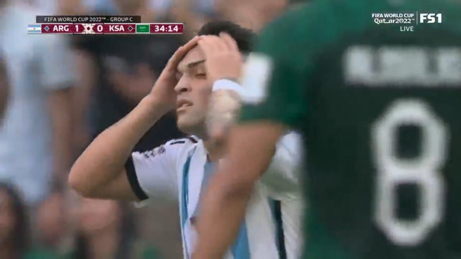Argentyna strzeliła łącznie siedem bramek spalonych w pierwszej połowie przeciwko Arabii Saudyjskiej