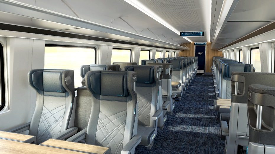 Fotele klasy biznes Amtrak Airo