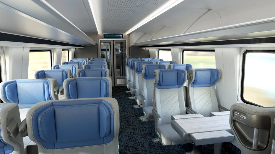 Fotele autokaru Amtrak Aero
